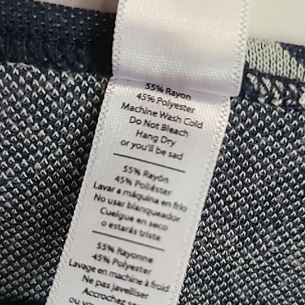 Lularoe Classic Navy & Gray Patterned Top XL - Picture 6 of 12